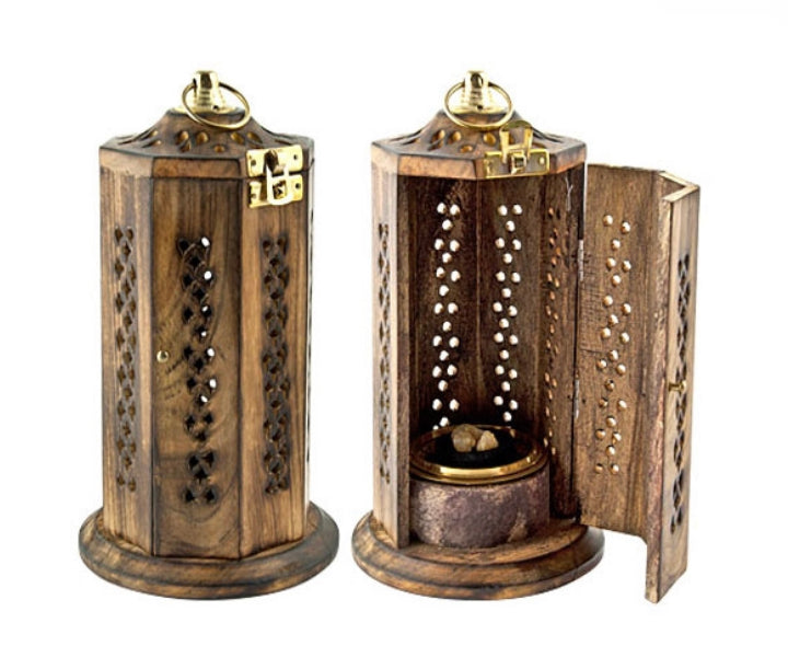 Brass Screen Charcoal Tower Burner for Resin Incense