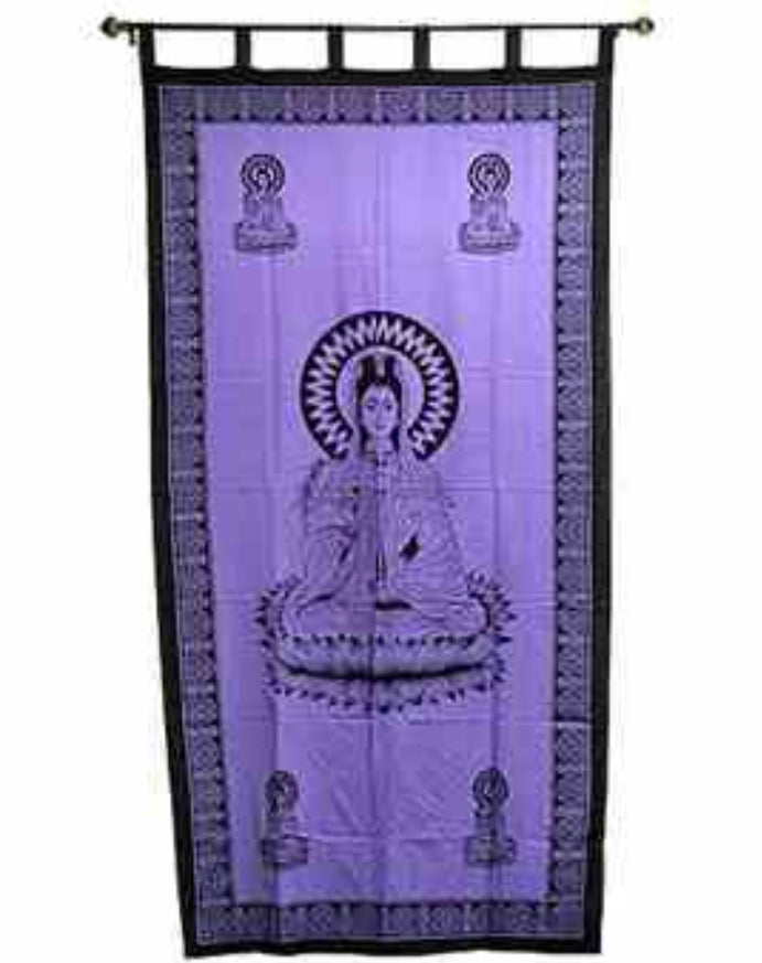 Kwan Yin Curtain (Purple) - 44"x88"