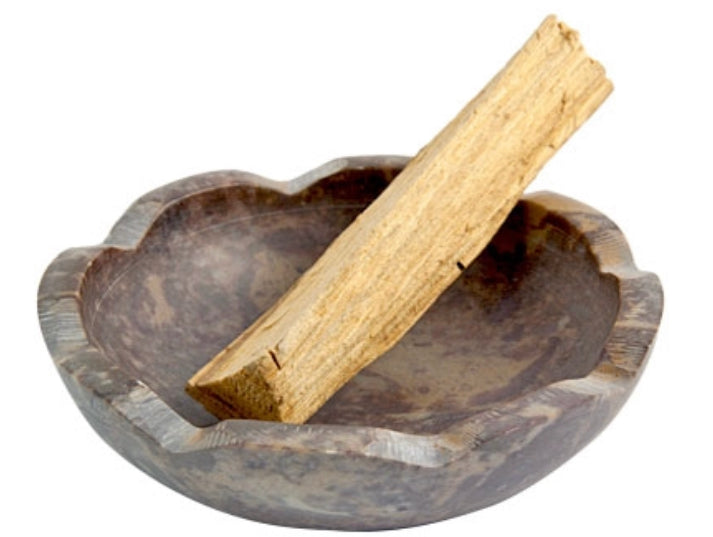 Natural Stone Lotus Bowl Burner - 4"D, 1.25"H