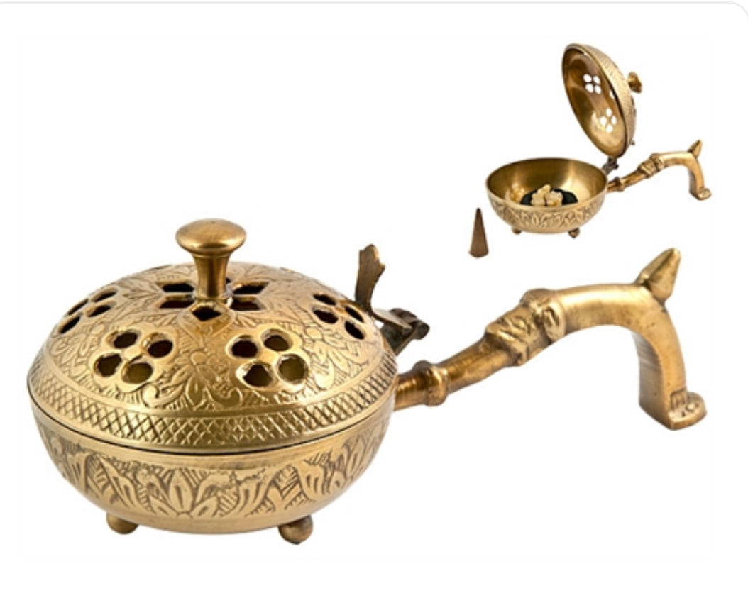 Brass Censer Burner with Handle 6.5